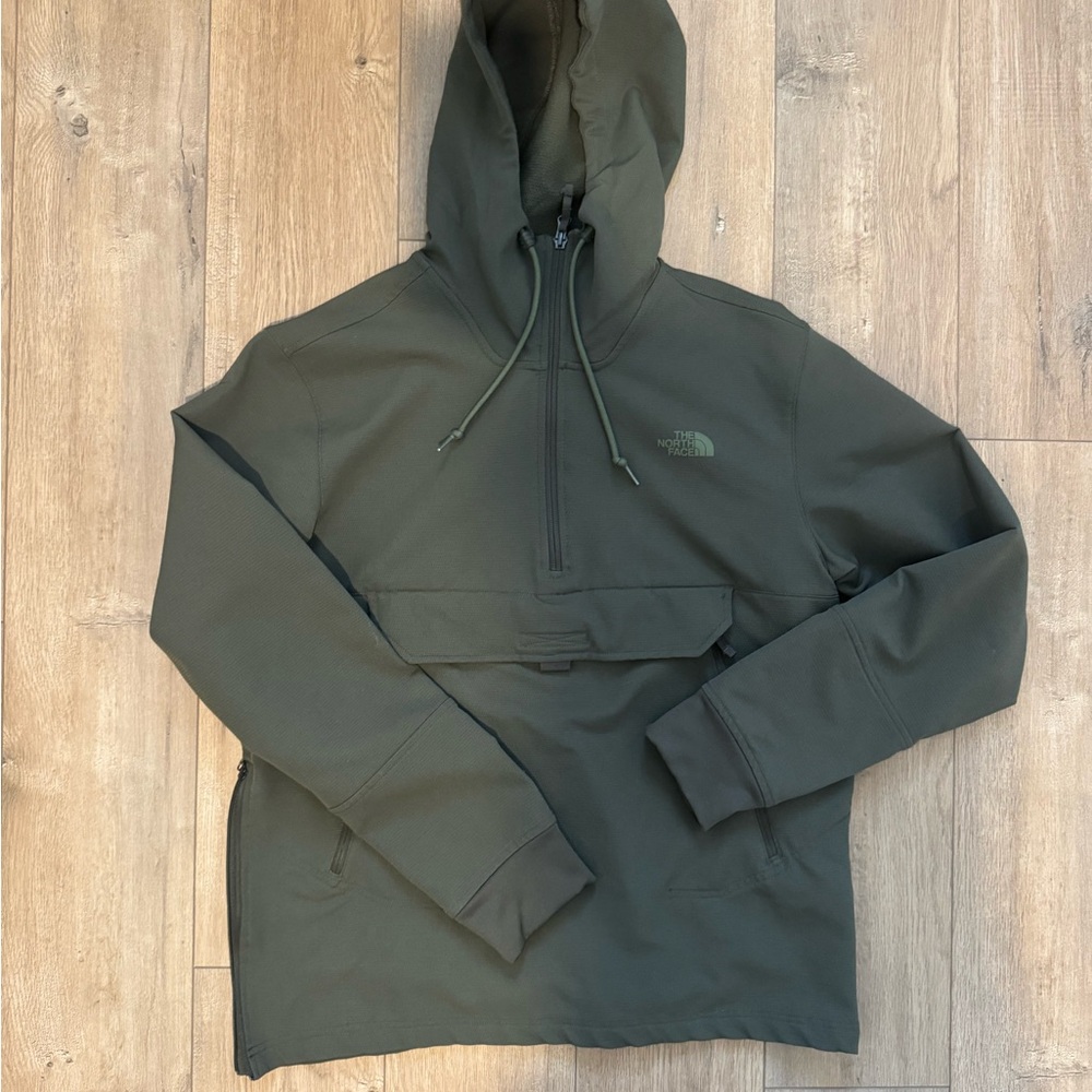 The North Face Green Hoodie 1/4 Zip